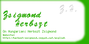 zsigmond herbszt business card